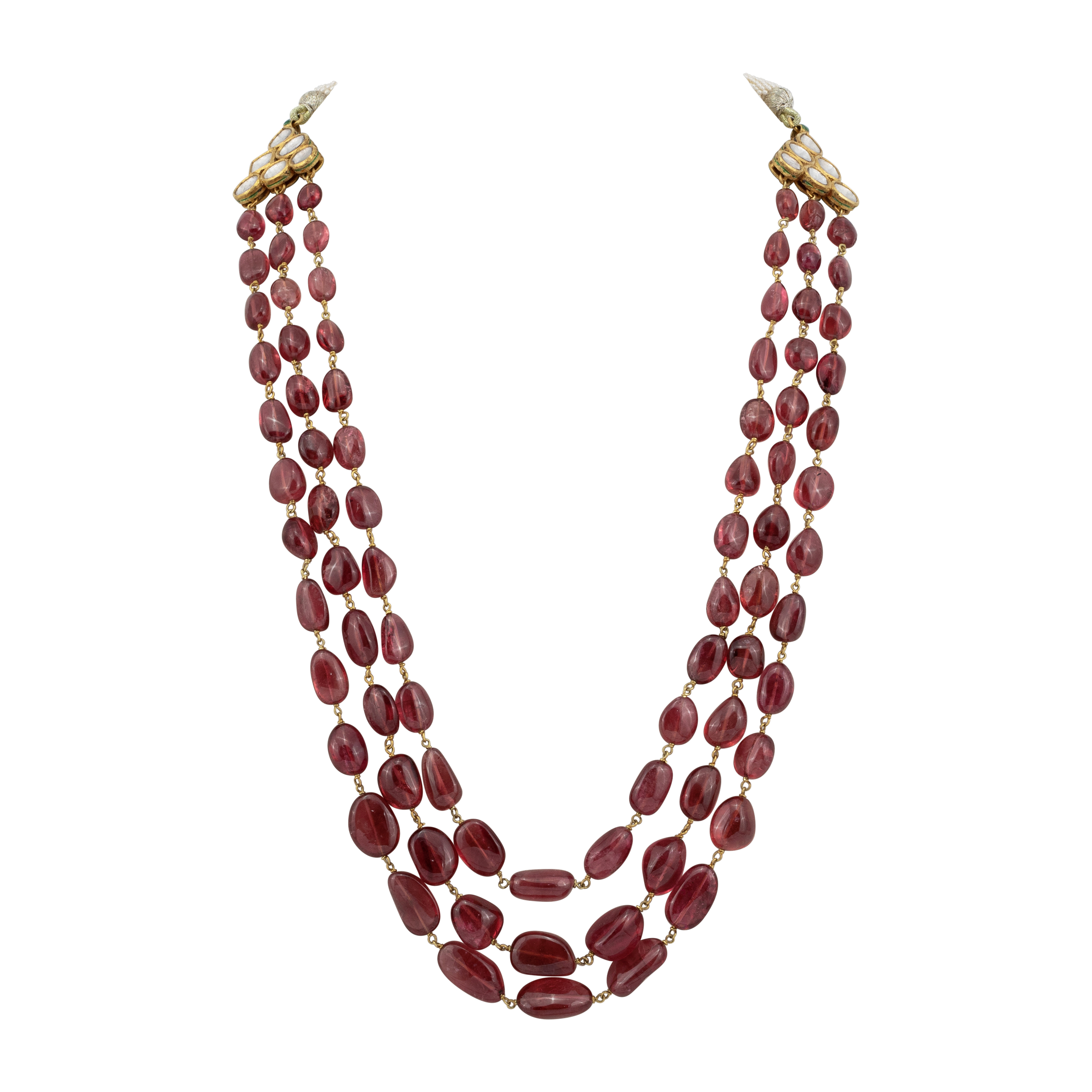 Graduated Ruby Strand Necklace